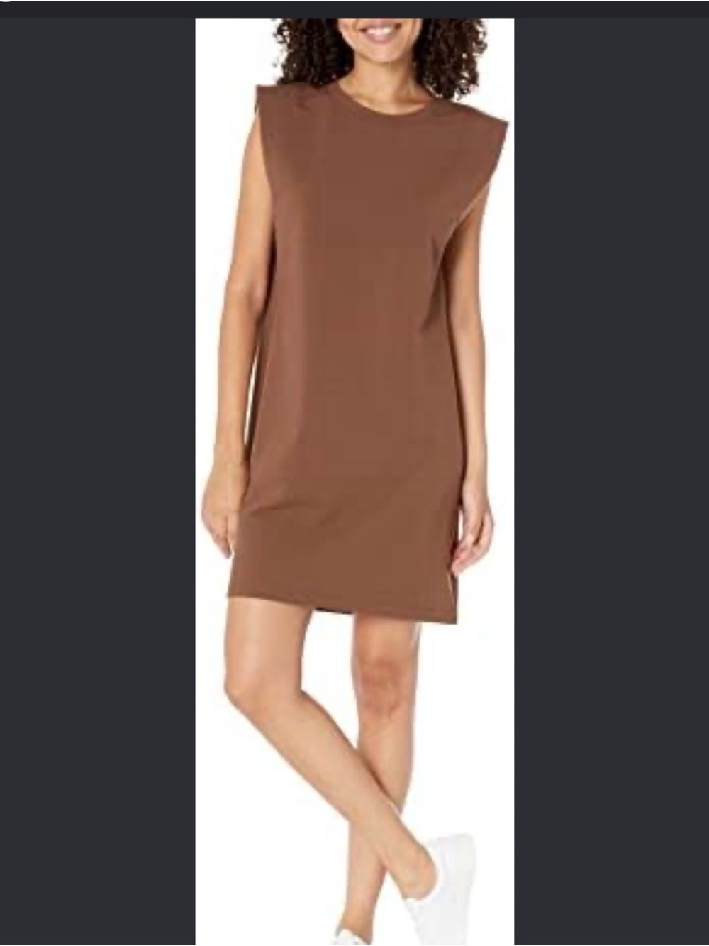 2 for $30 sale: The Drop brown Mariana power shoulder shift mini dress - L